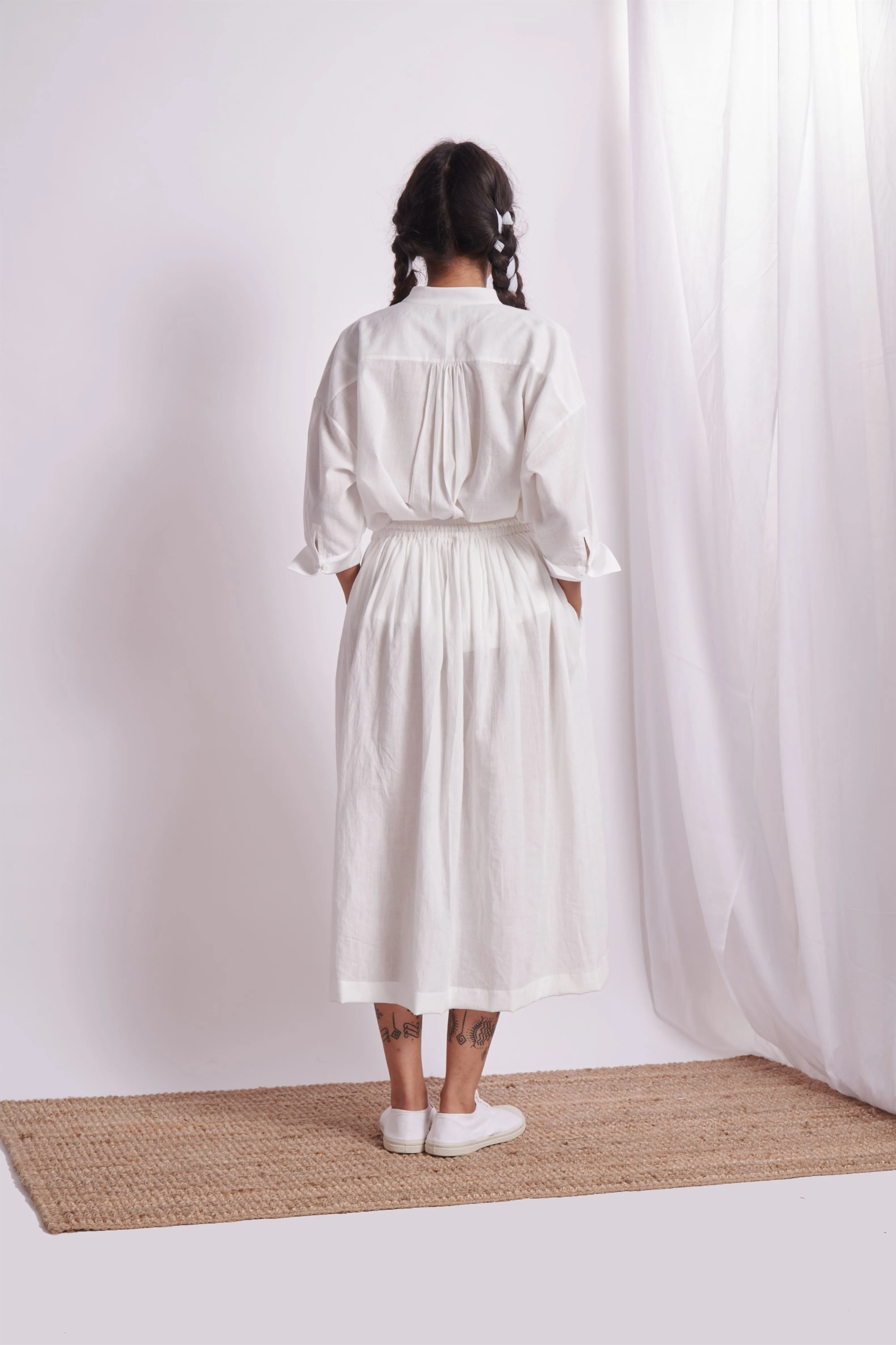 The Plavate I Riita Happy days are here Striped Skirt Cotton 4 Colour Stripes Daily Collection AW22-19