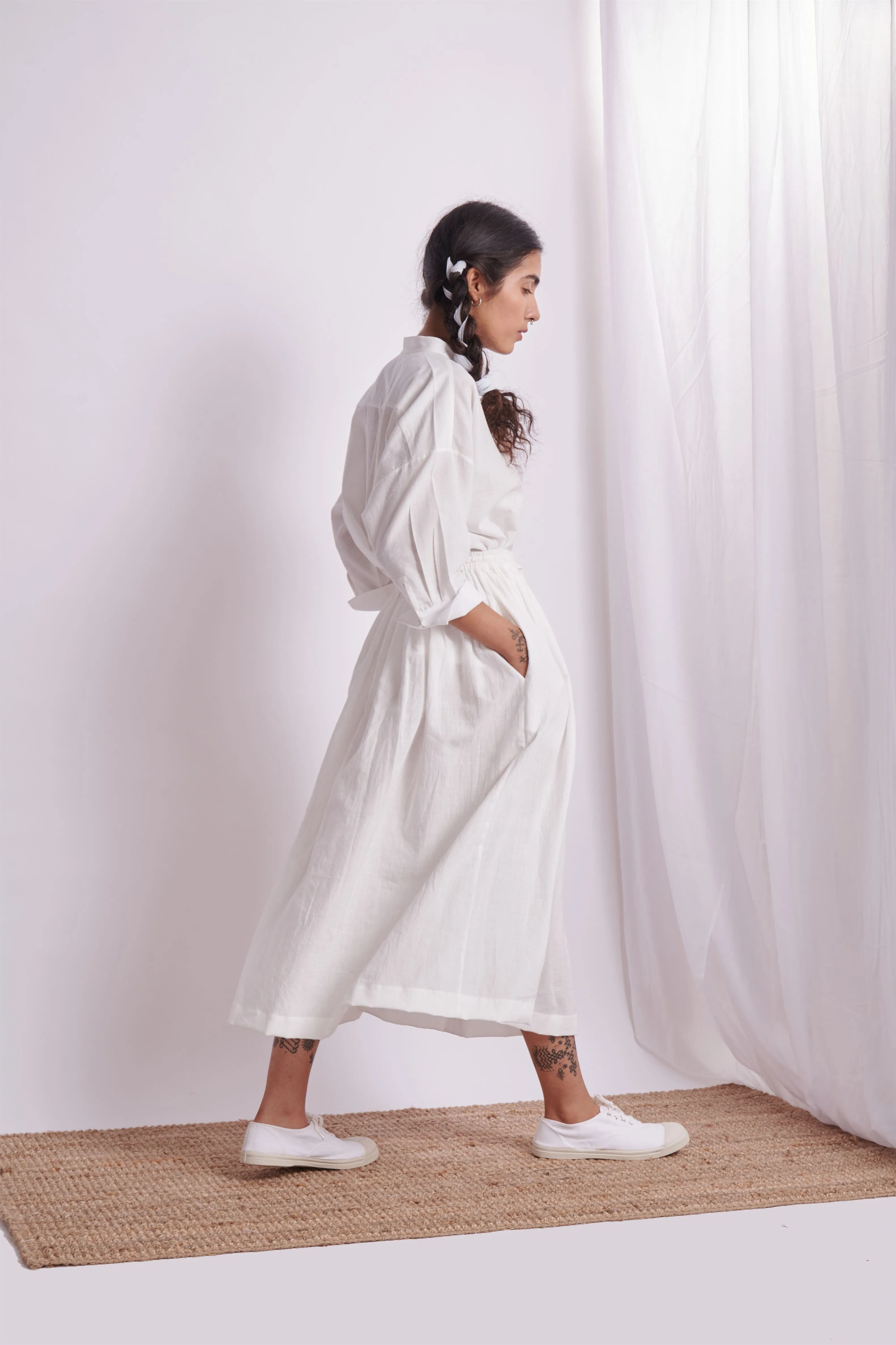 The Plavate I Riita Happy days are here Striped Skirt Cotton 4 Colour Stripes Daily Collection AW22-19