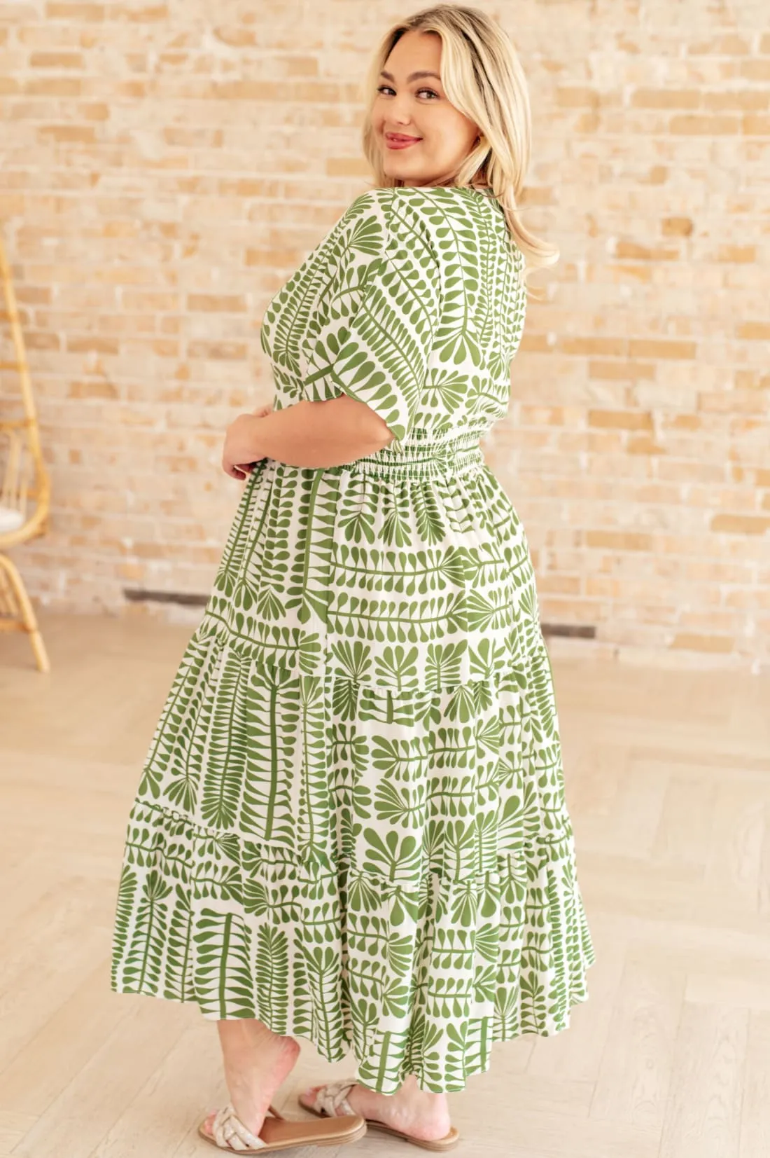 Tiered Maxi Dress with Sleeves