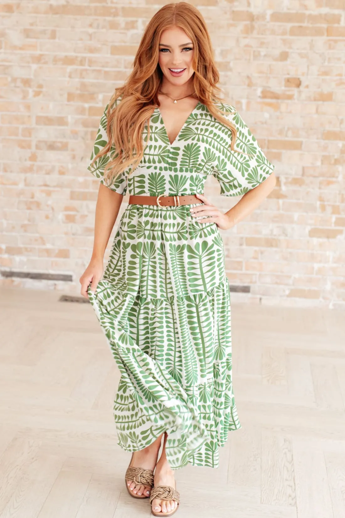 Tiered Maxi Dress with Sleeves