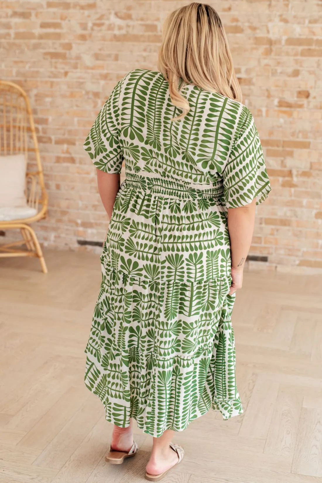 Tiered Maxi Dress with Sleeves