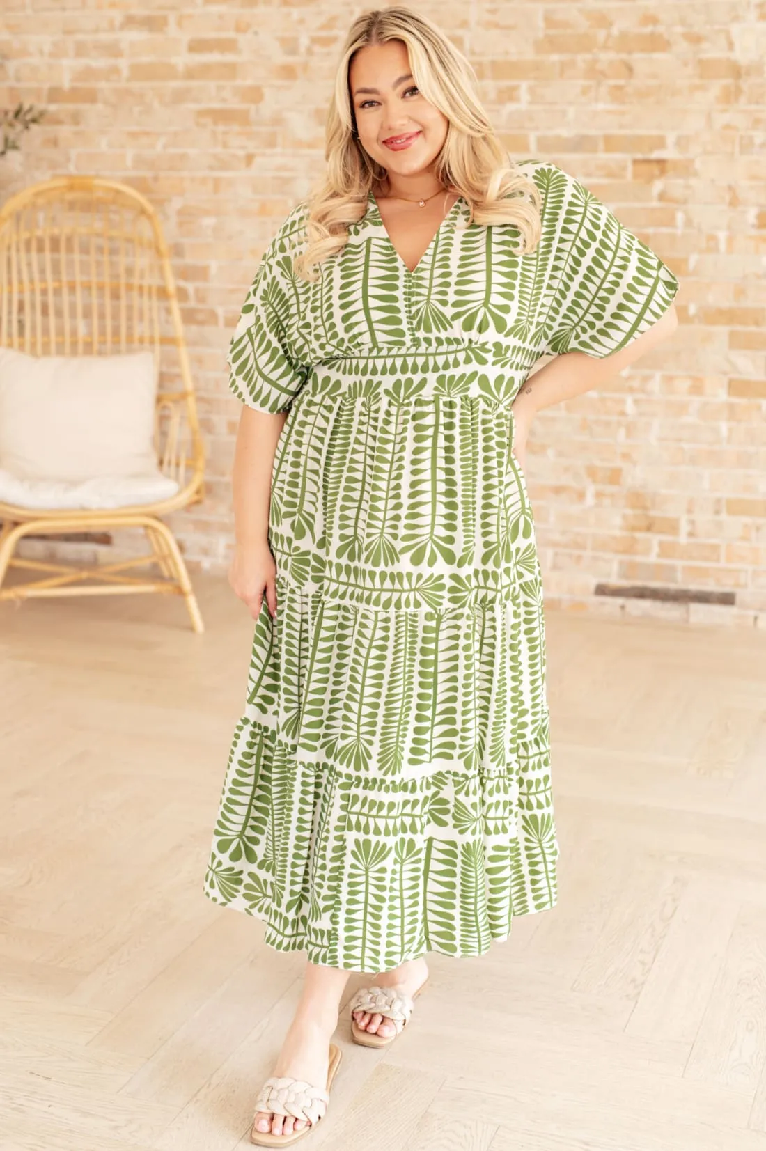 Tiered Maxi Dress with Sleeves