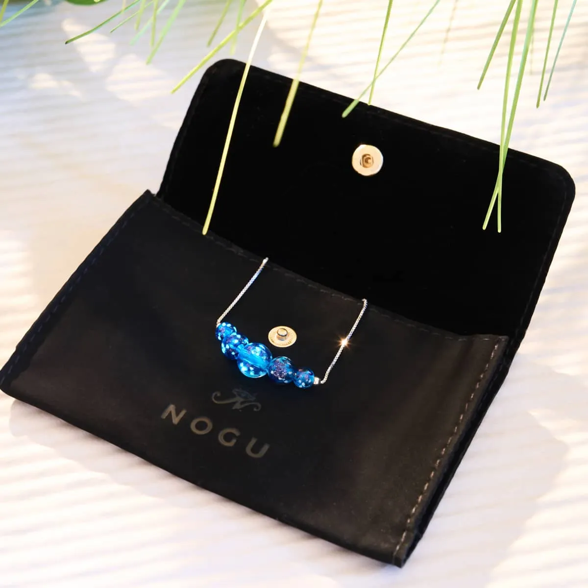 Topaz Flame | .925 Sterling Silver | Firefly Glass Infinity Clasp Necklace