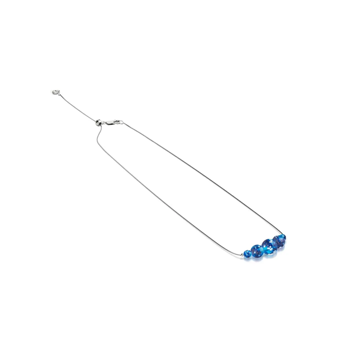 Topaz Flame | .925 Sterling Silver | Firefly Glass Infinity Clasp Necklace