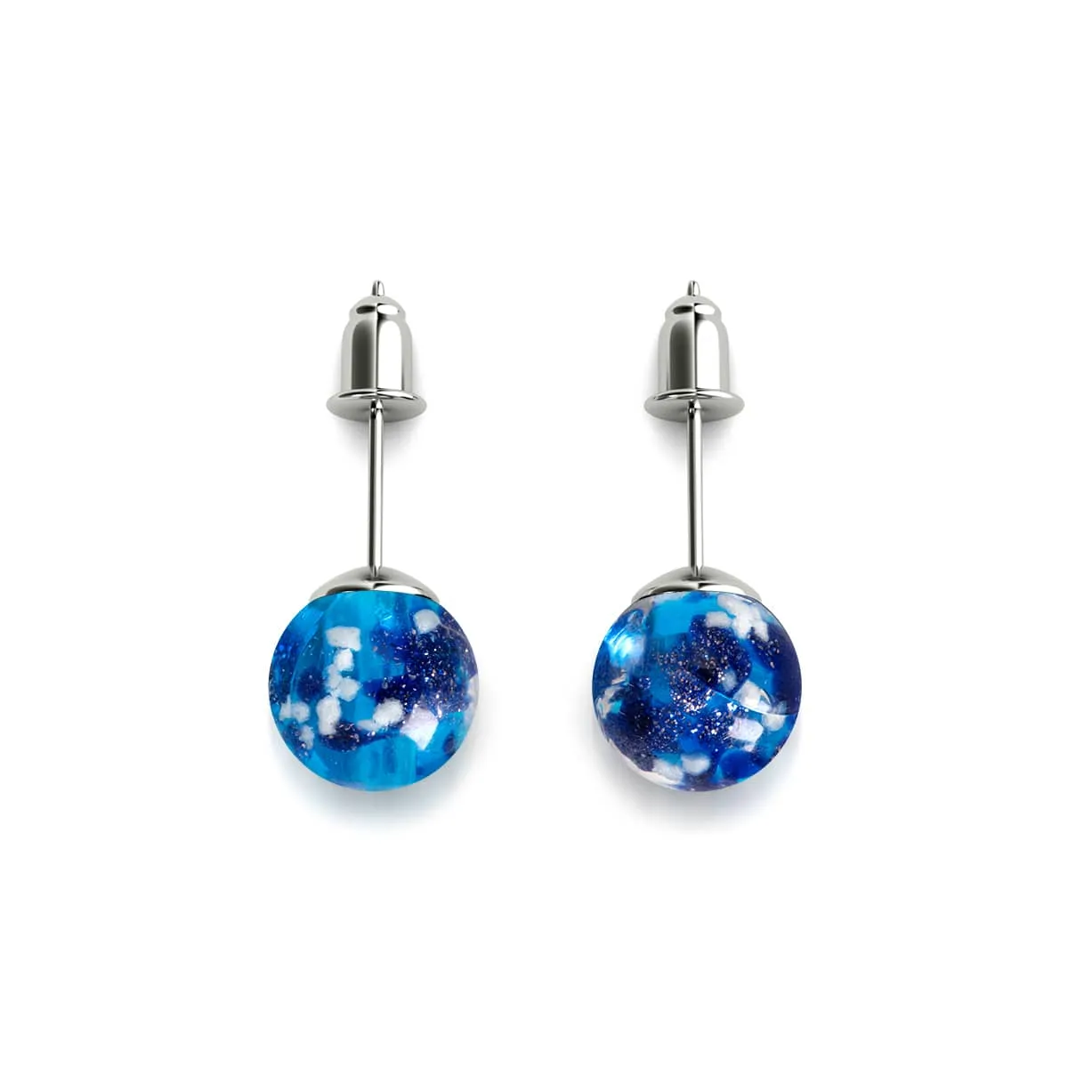 Topaz Flame | .925 Sterling Silver | Firefly Glass Stud Earrings