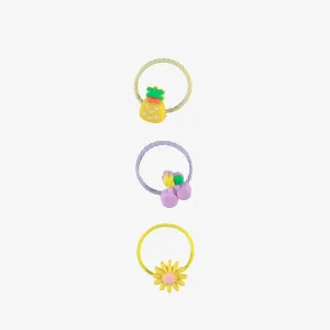 Trio d'élastiques avec breloques, enfant || Elastic trio with charms, child