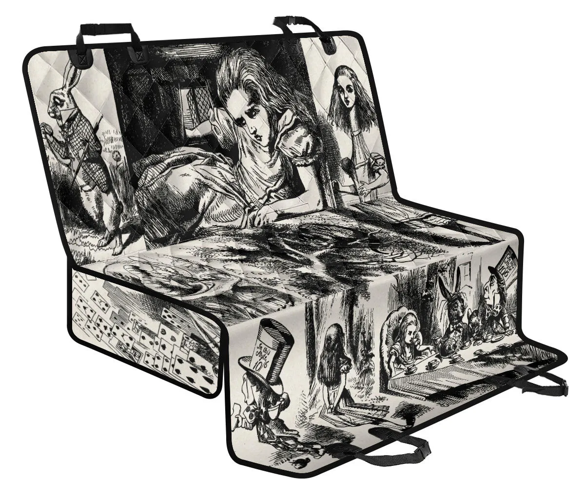 Vintage Alice Dark Pet Seat Cover for Car