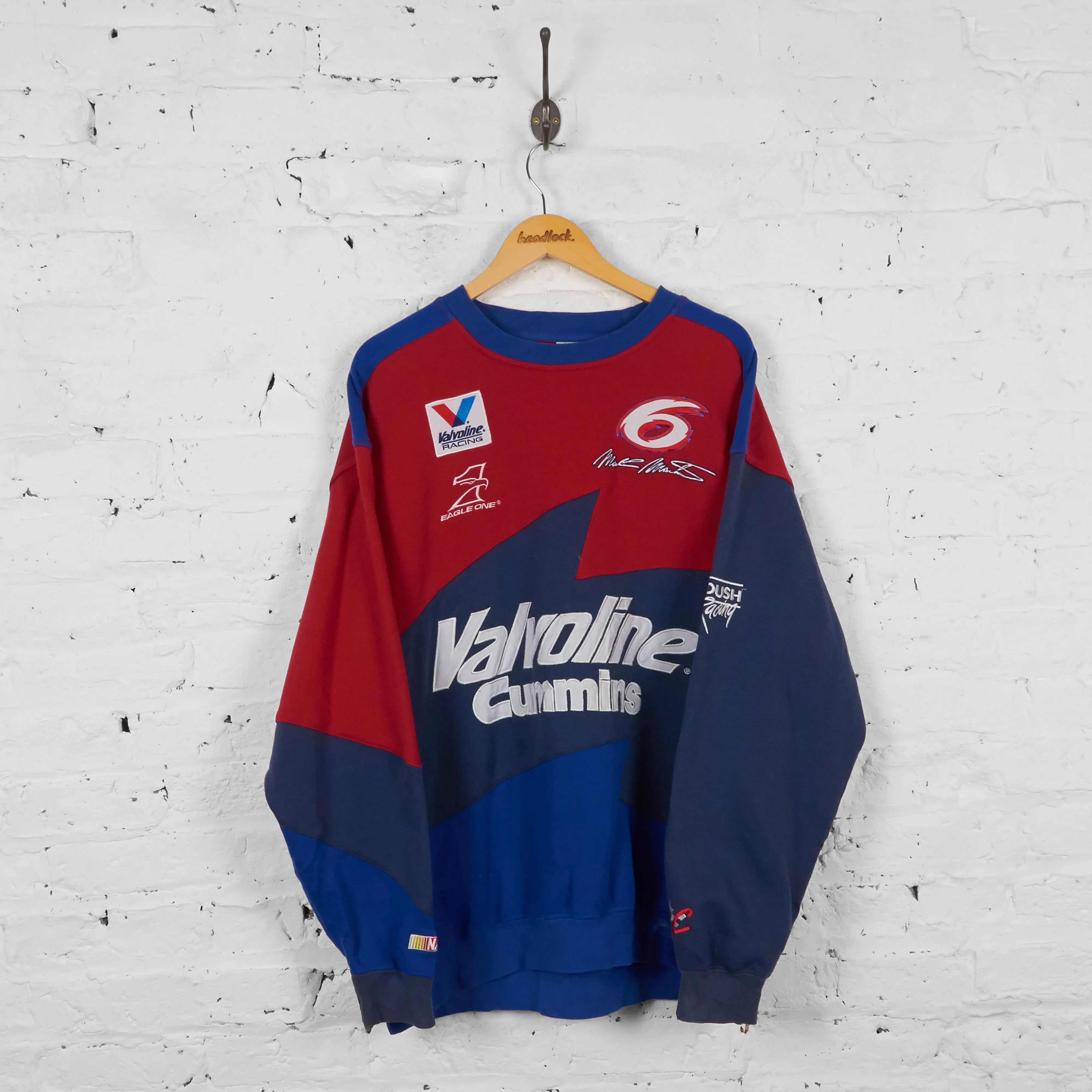 Vintage Roush Racing NASCAR Sweatshirt - Red/Blue - XL