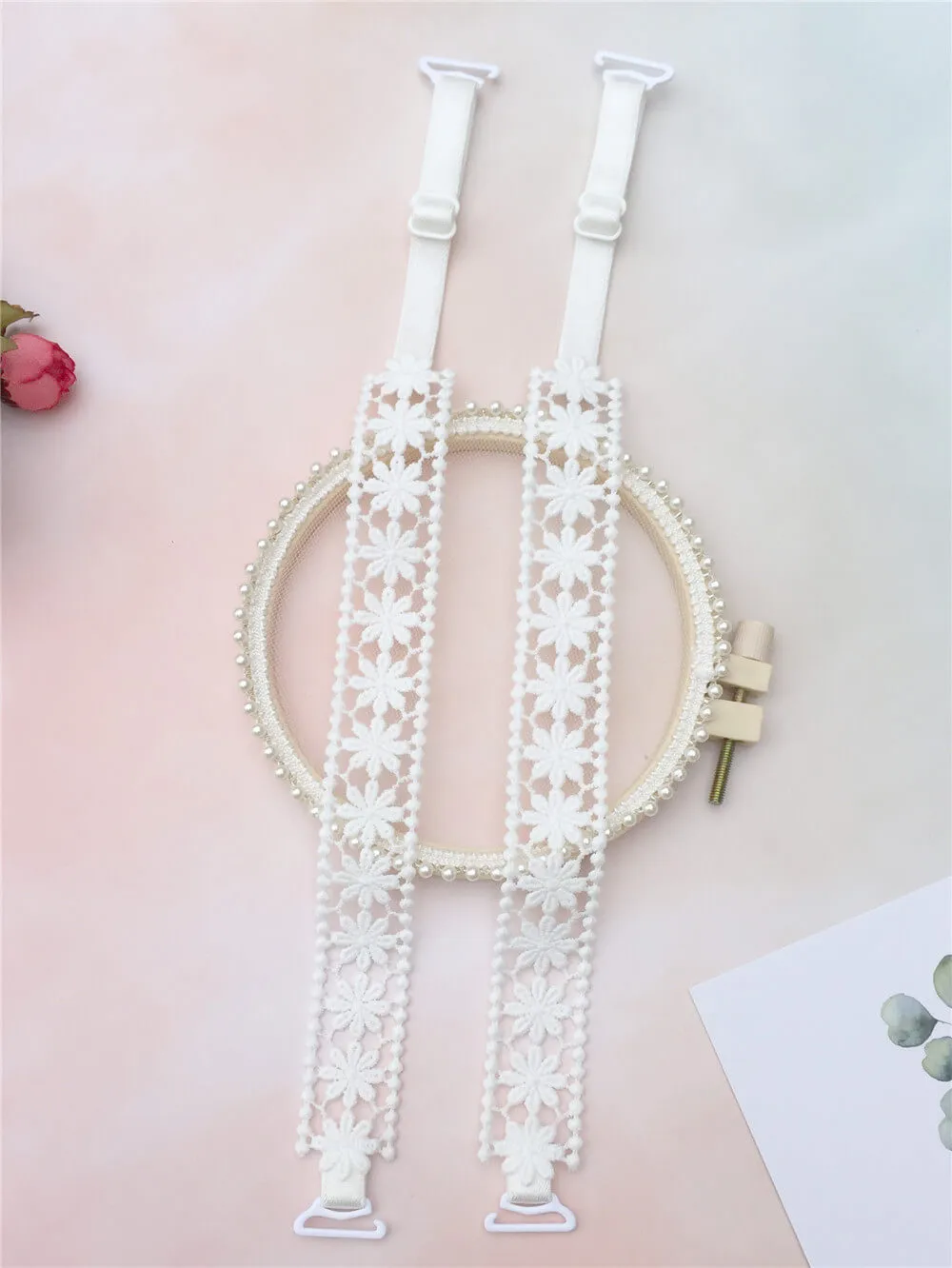 White Flower Bra Strap
