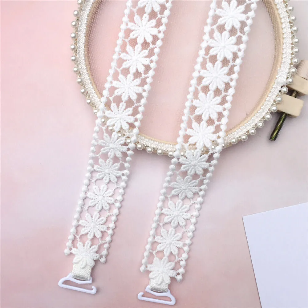 White Flower Bra Strap