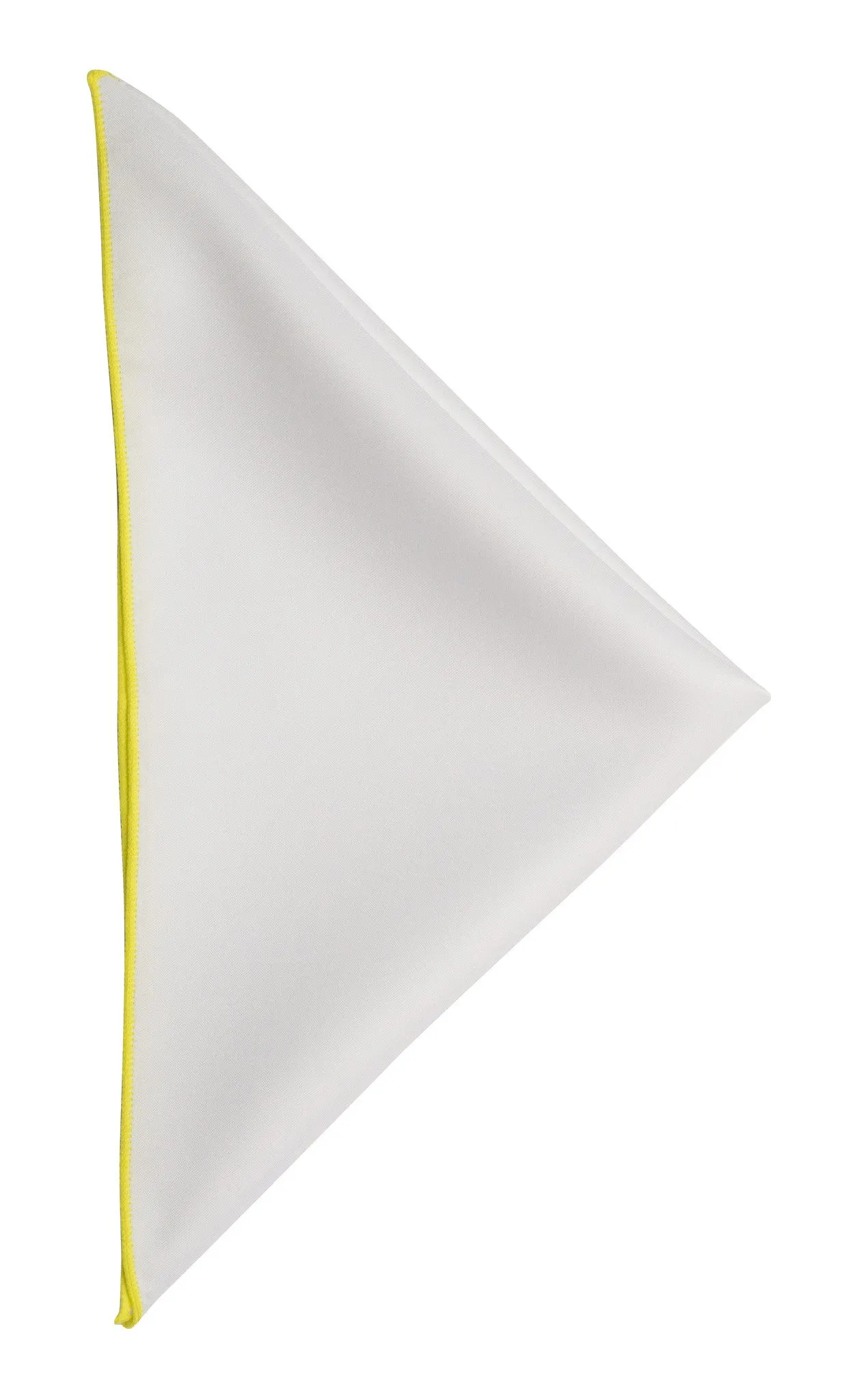 White pocket square - 102 Yellow