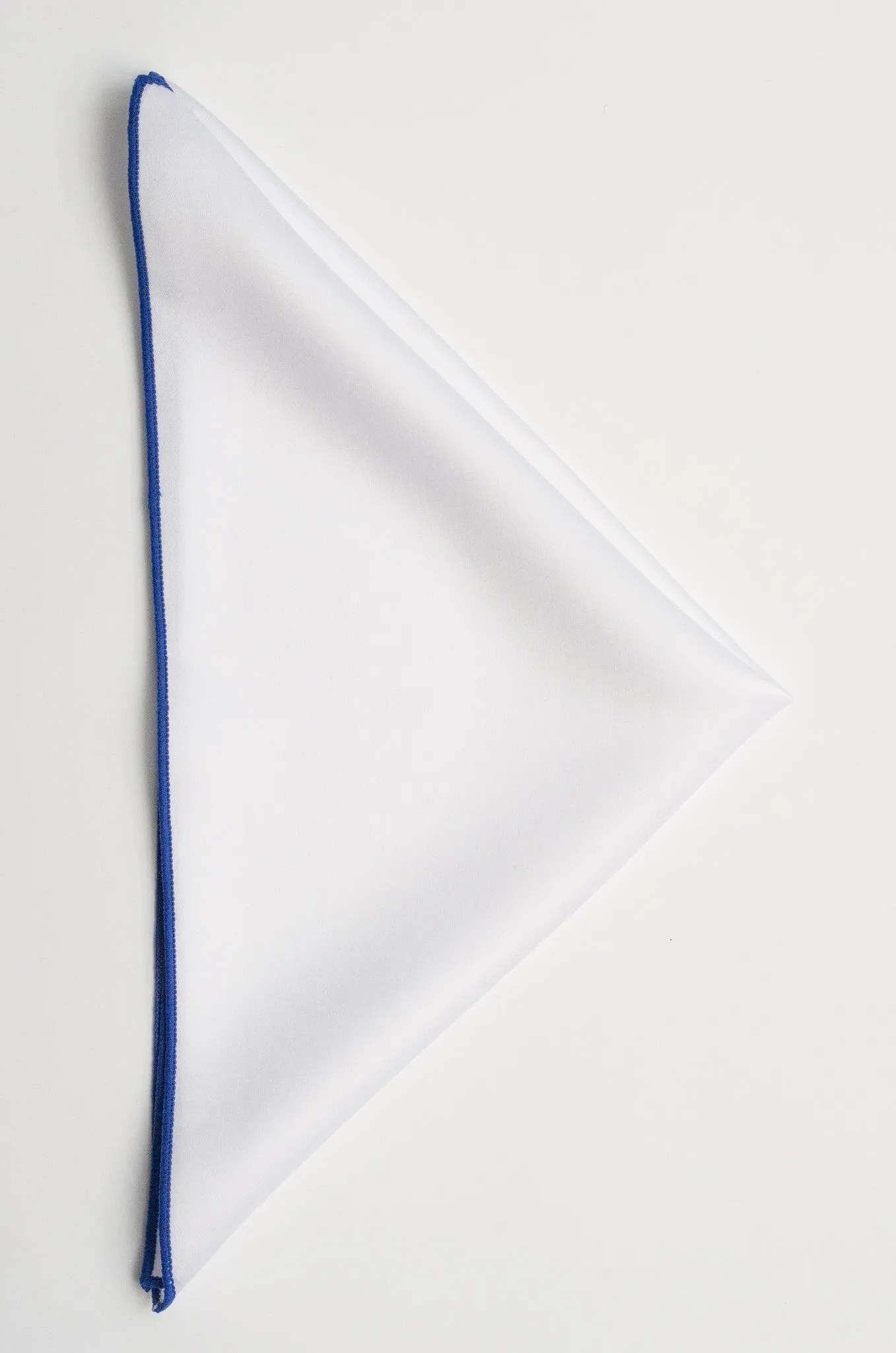 White pocket square - 115 Blue