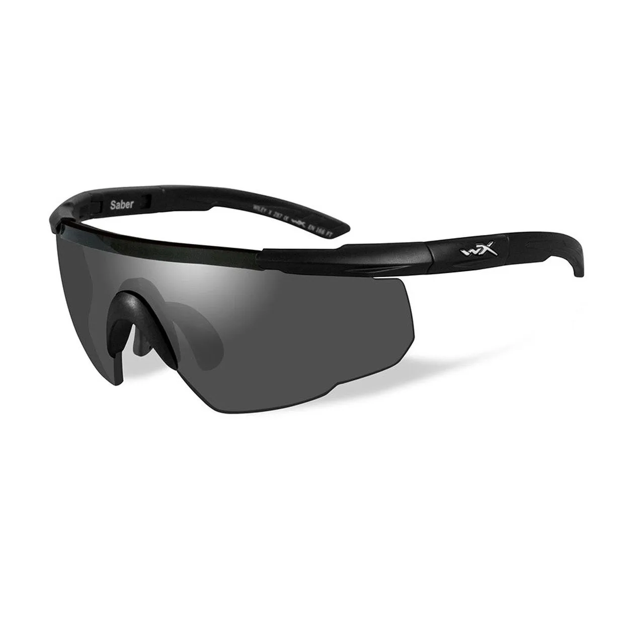 Wiley X Saber Advanced Eyeshield Smoke Grey Lens Matte Black Frame