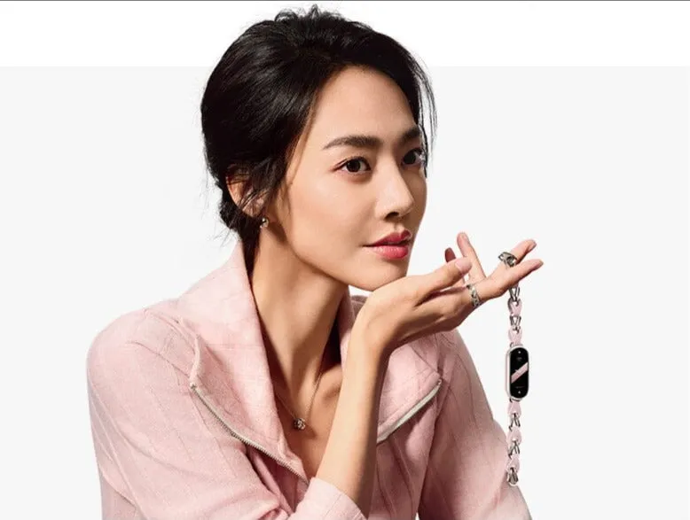 Xiaomi Mi Band Fashion Hollow Bracelet Pink Gold Strap